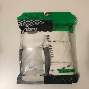 Umbro Classic fit Crew Neck 100% Cotton T-shirts  3 pack